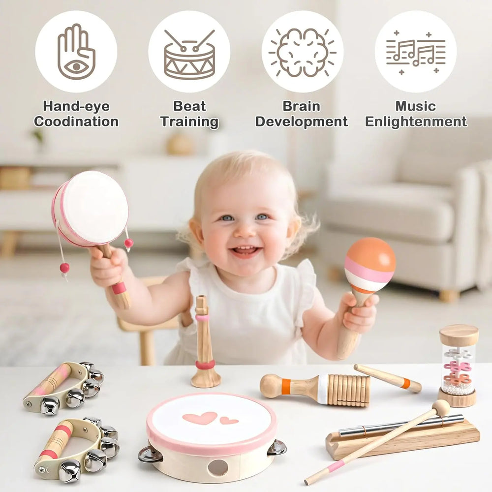 Wooden Montessori Instruments for 2-3 Year Old Girls