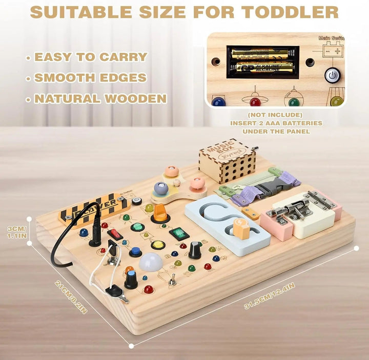 Montessori Busy Board for Early Learning Kids