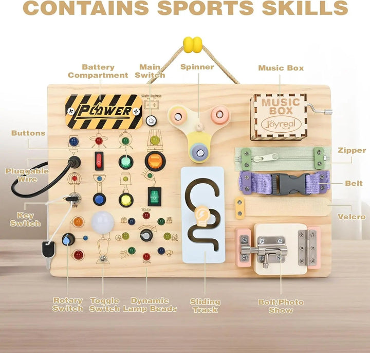 Montessori Busy Board for Early Learning Kids
