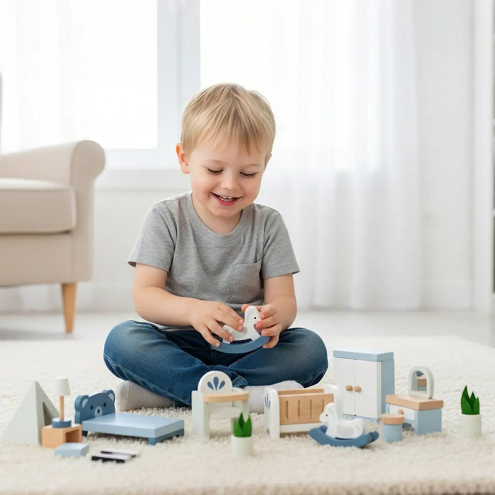 Mini Wooden Dollhouse Furniture(Dolls Not Included)