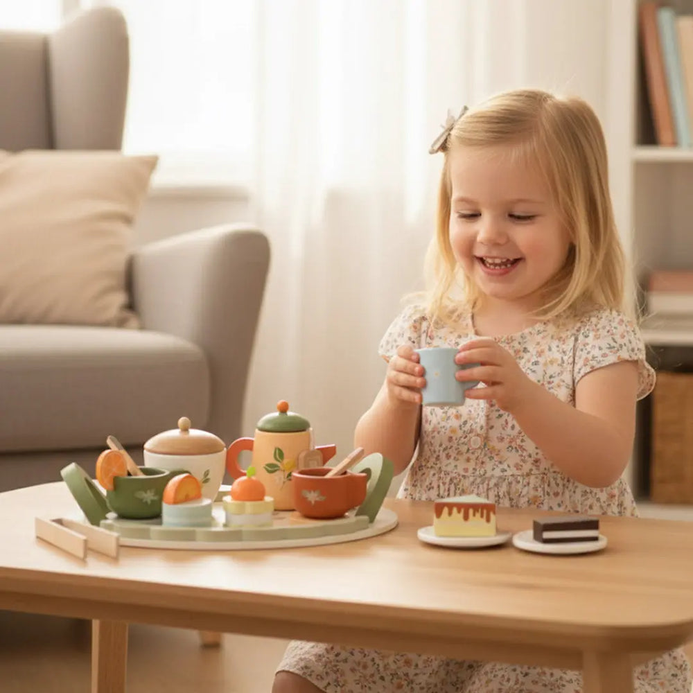 Montessori Wooden Tea Party Set for Kids