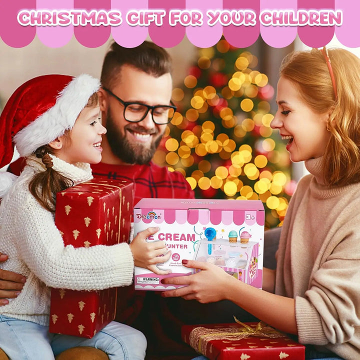 38 PCS Wooden Ice Cream Set Shop for Toddlers