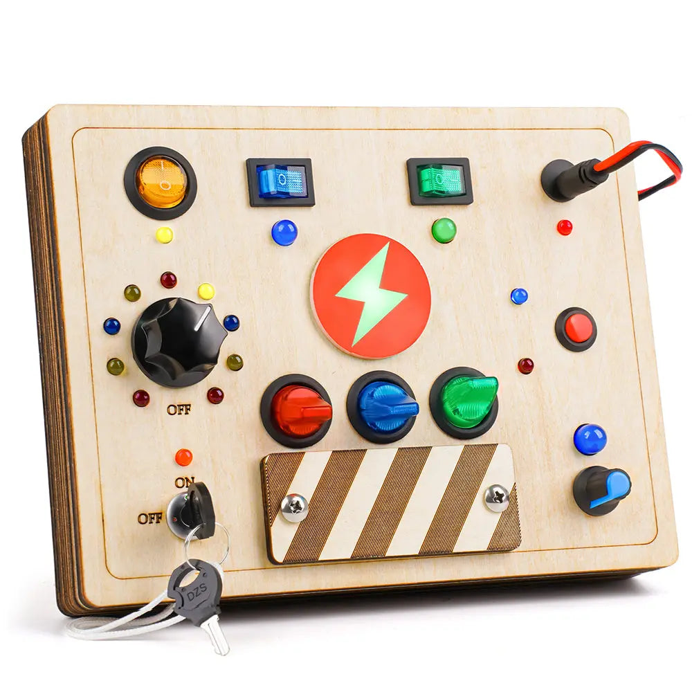 Montessori Busy Board Wooden Sensory Toys for Toddlers