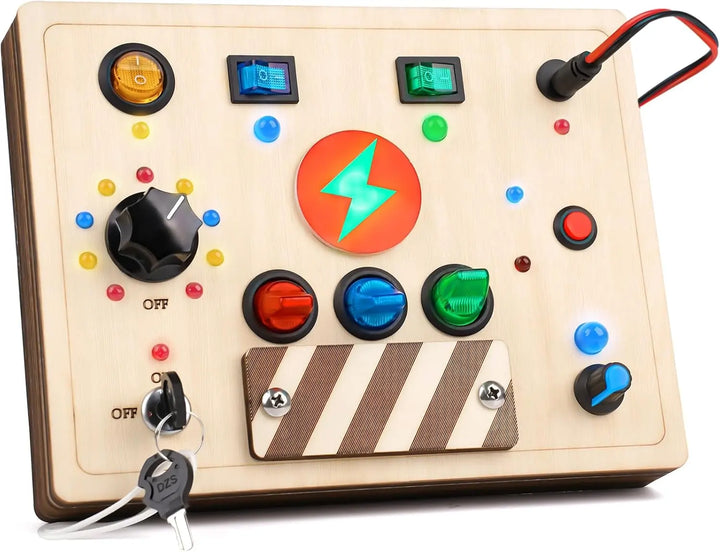 Montessori Busy Board Wooden Sensory Toys for Toddlers