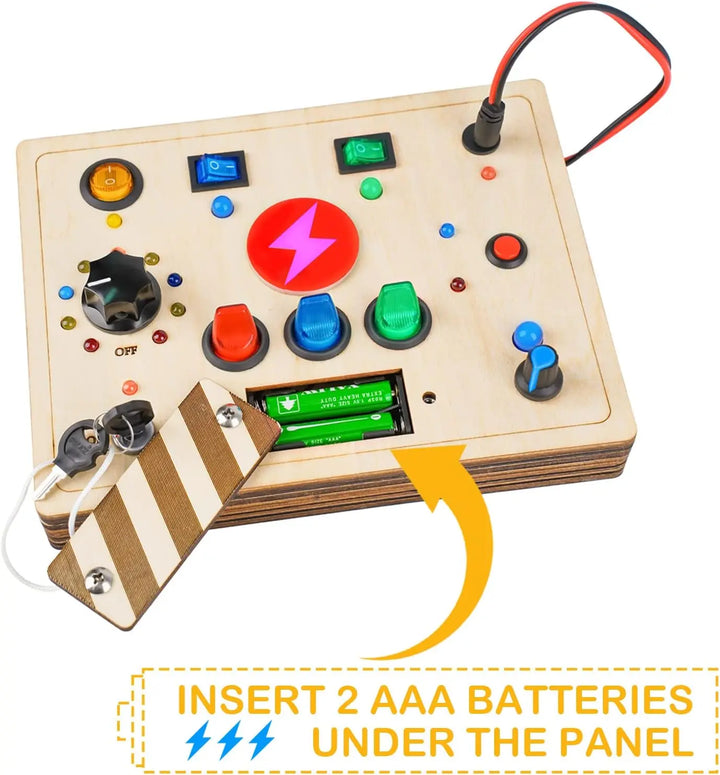 Montessori Busy Board Wooden Sensory Toys for Toddlers