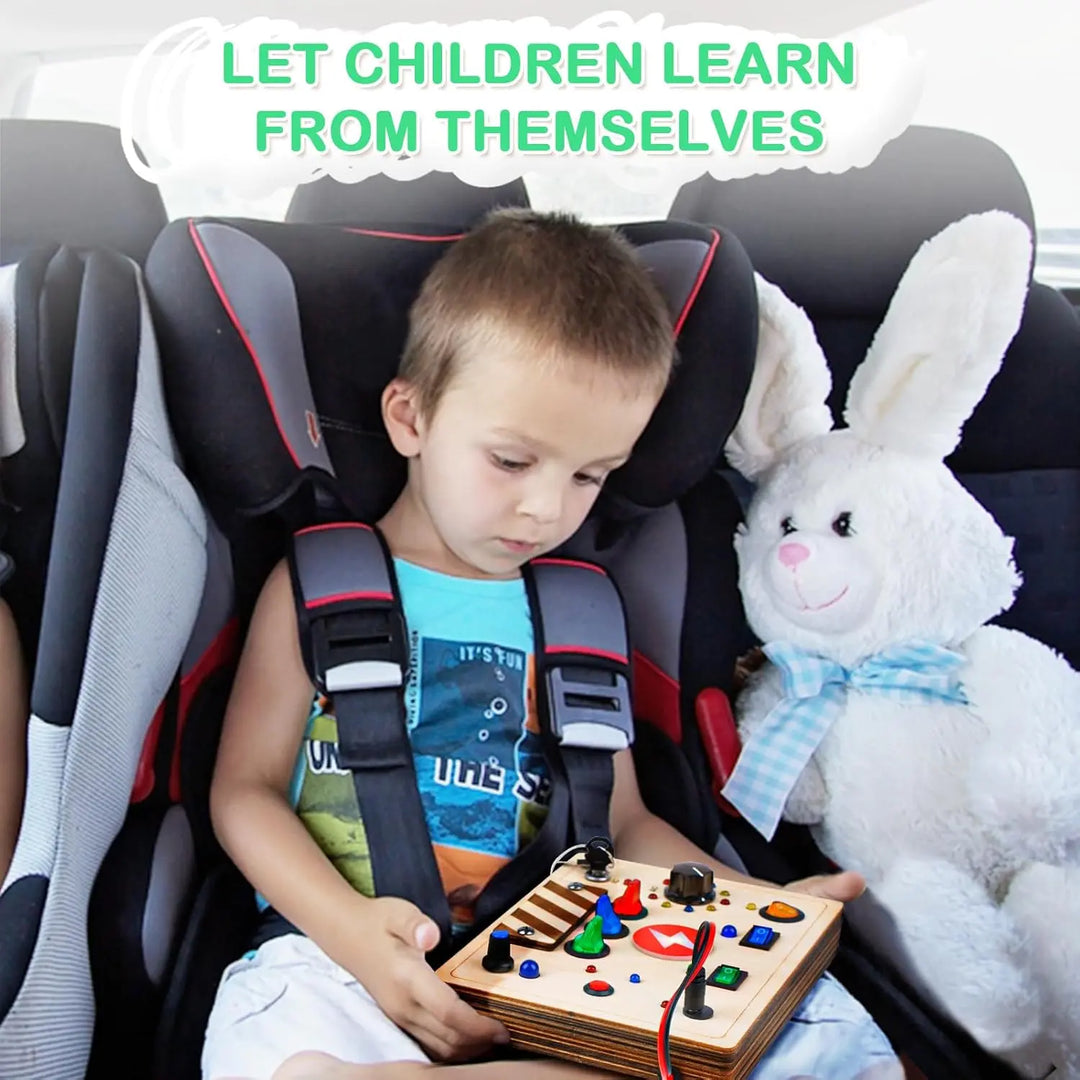 Montessori Busy Board Wooden Sensory Toys for Toddlers