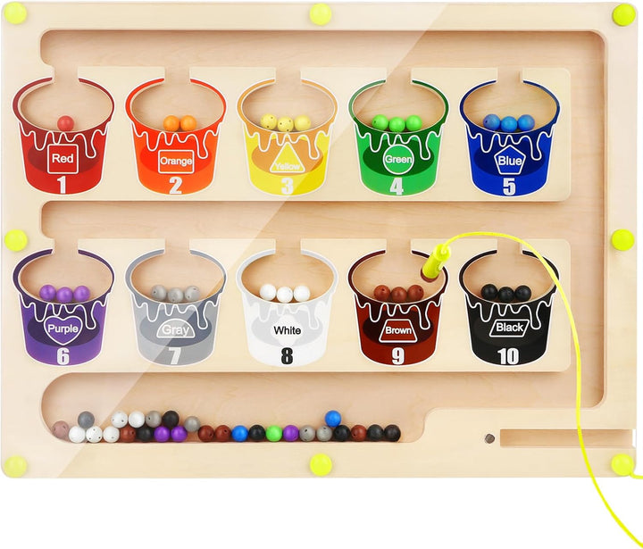 Magnetic Number and Color Maze for Toddlers