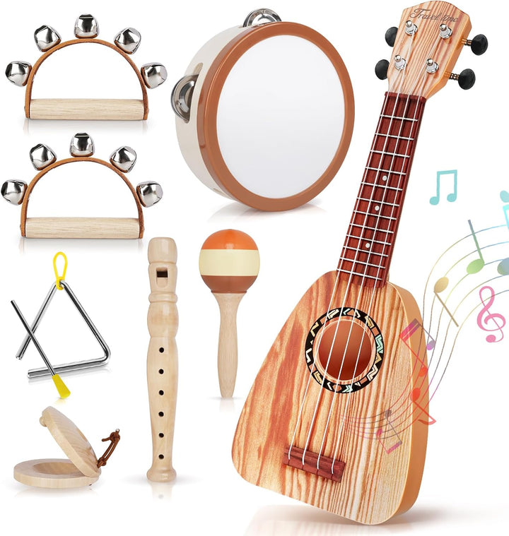 Toddlers Musical Guitar Set – Montessori 5-in-1 Instruments