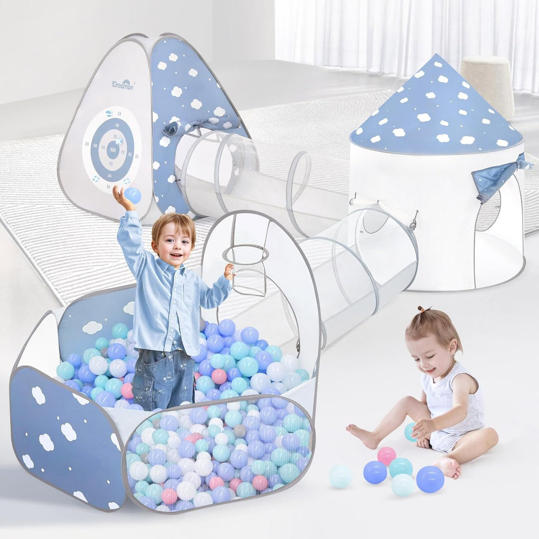 5 in 1 Kids Play Tent with Tunnel for Toddlers