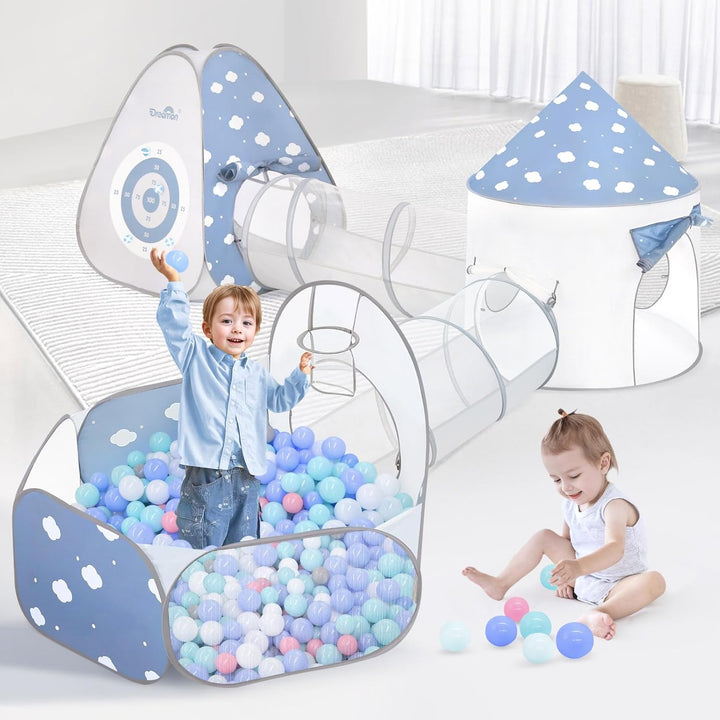 5 in 1 Kids Play Tent with Tunnel for Toddlers