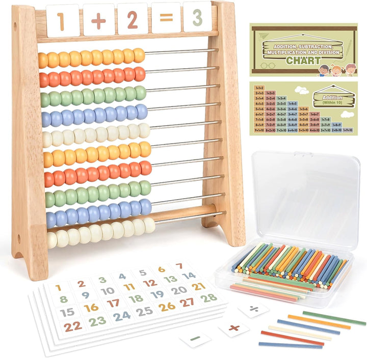 Wooden Abacus for Kids – Counting & Math Learning Toy for Preschoolers