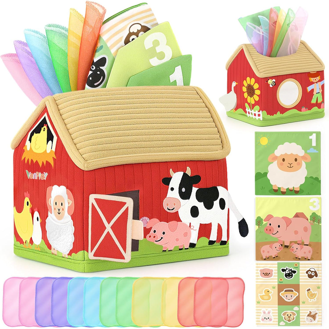 Montessori Tissue Box Toy for Babies 6-12 Months