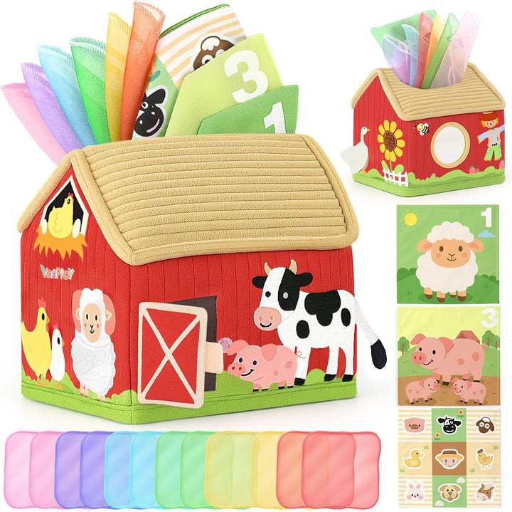 Montessori Tissue Box Toy for Babies 6-12 Months