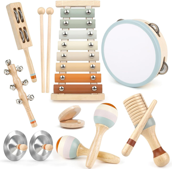 Wooden Musical Instruments Set for Toddlers