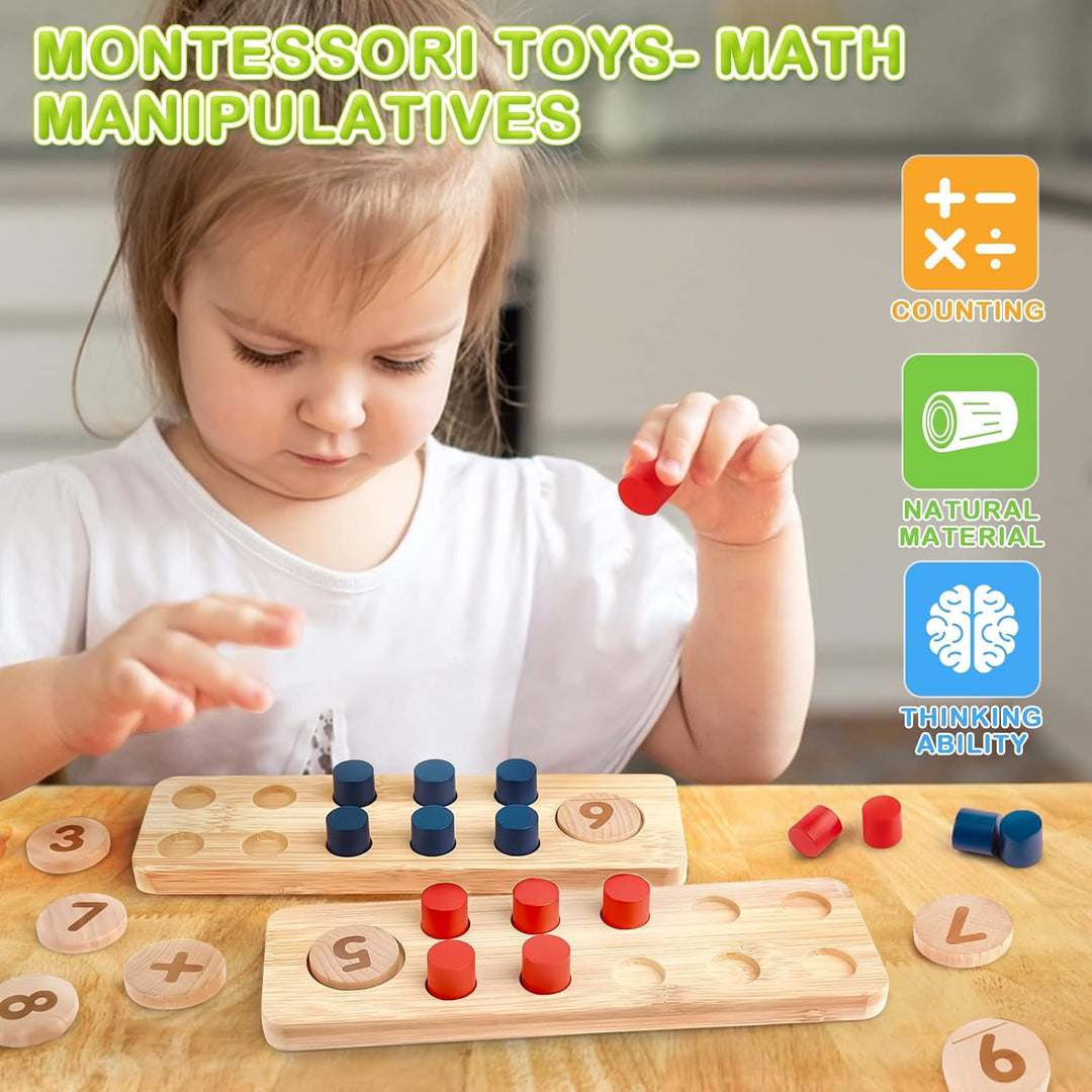 Wooden Montessori Counting Peg Board – Math Learning Toy for 3-5 Year Olds