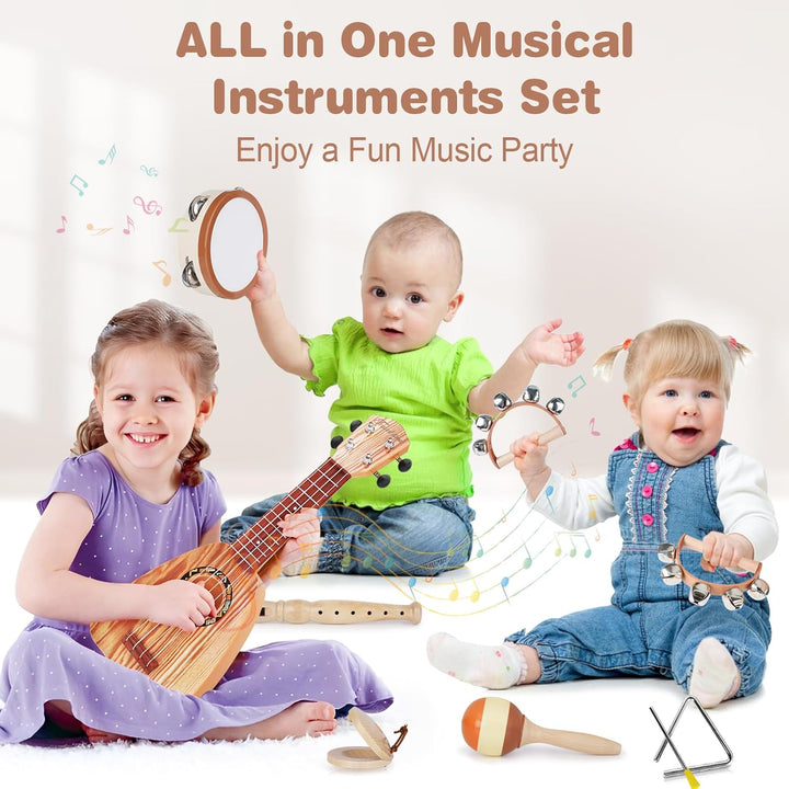 Toddlers Musical Guitar Set – Montessori 5-in-1 Instruments