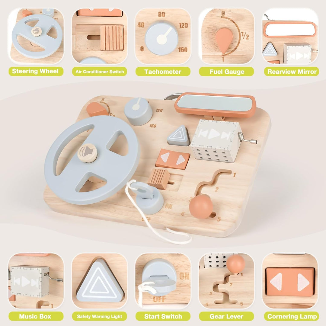 Wooden Montessori Sensory Board – Fine Motor Skills Toy for Kids