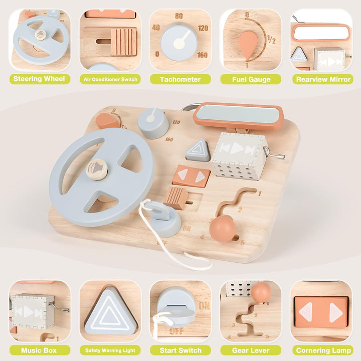 Wooden Montessori Sensory Board – Fine Motor Skills Toy for Kids