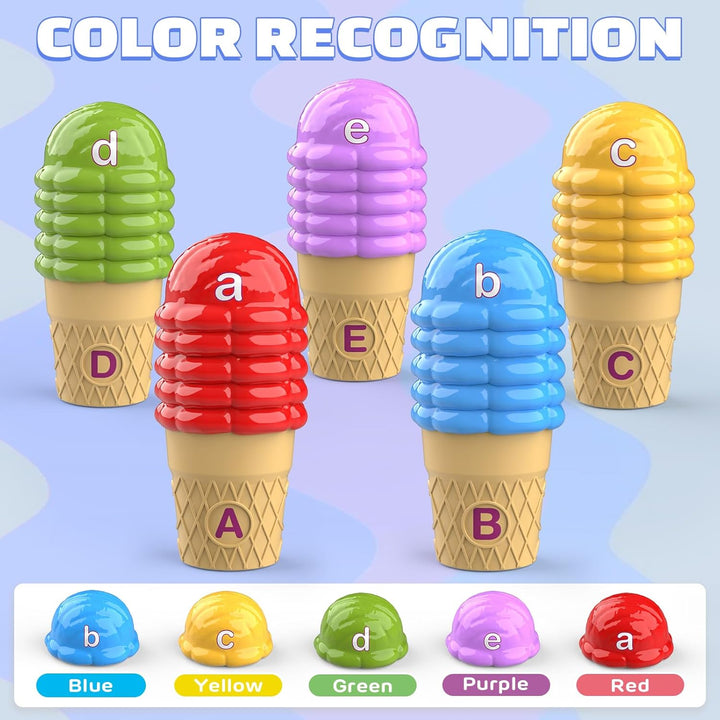 Ice Cream Sorting & Alphabet Toys – Montessori Learning for Toddlers