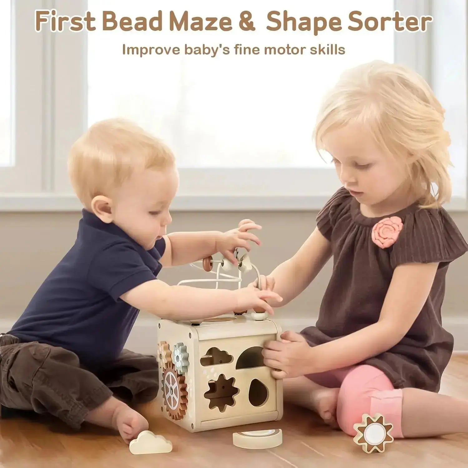 Educational Activity Cube for Toddlers 1-3 