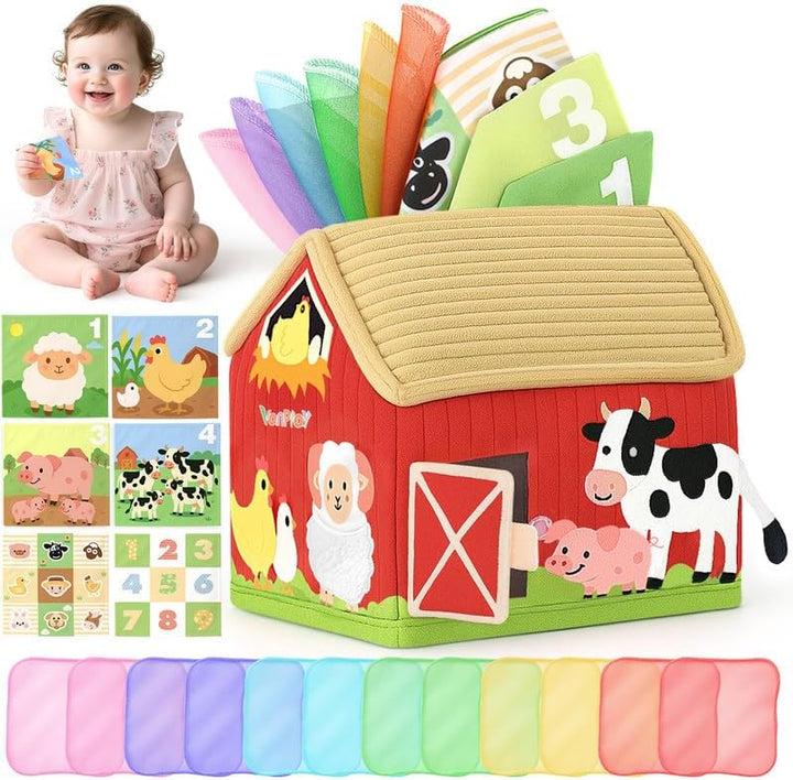 Montessori Tissue Box Toy for Babies 6-12 Months