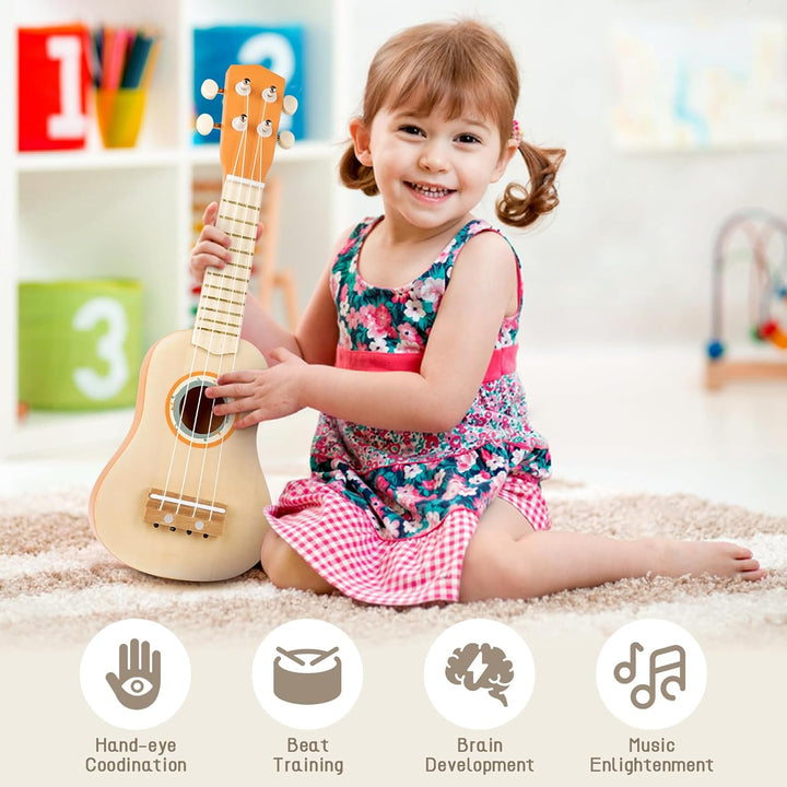 Toddlers 7-in-1 Musical Set – Ukulele & Percussion Toys for 2-5 Year Olds