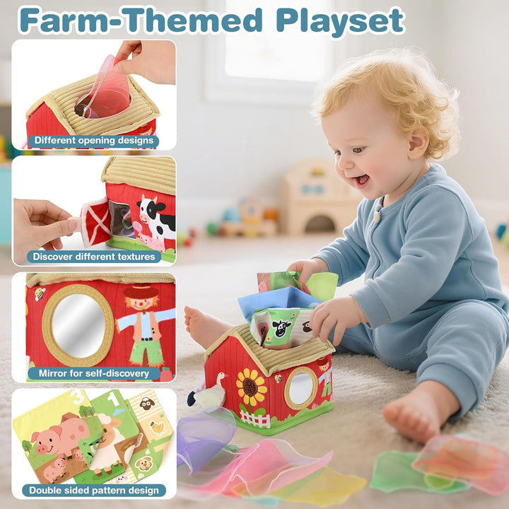 Montessori Tissue Box Toy for Babies 6-12 Months