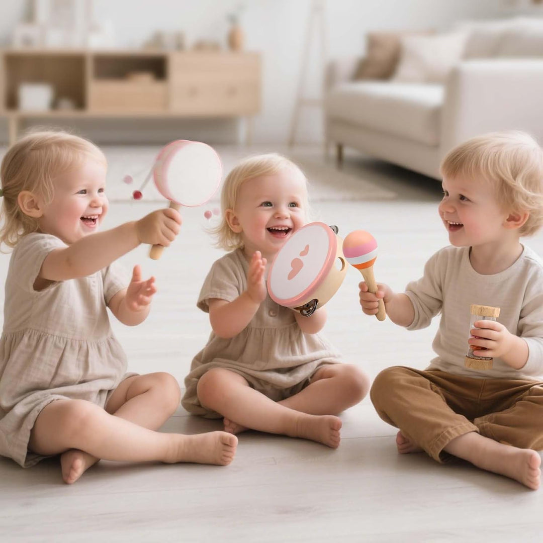 Wooden 8-in-1 Musical Toys for Toddlers, Montessori Instruments for 18+ Months Birthday Gift