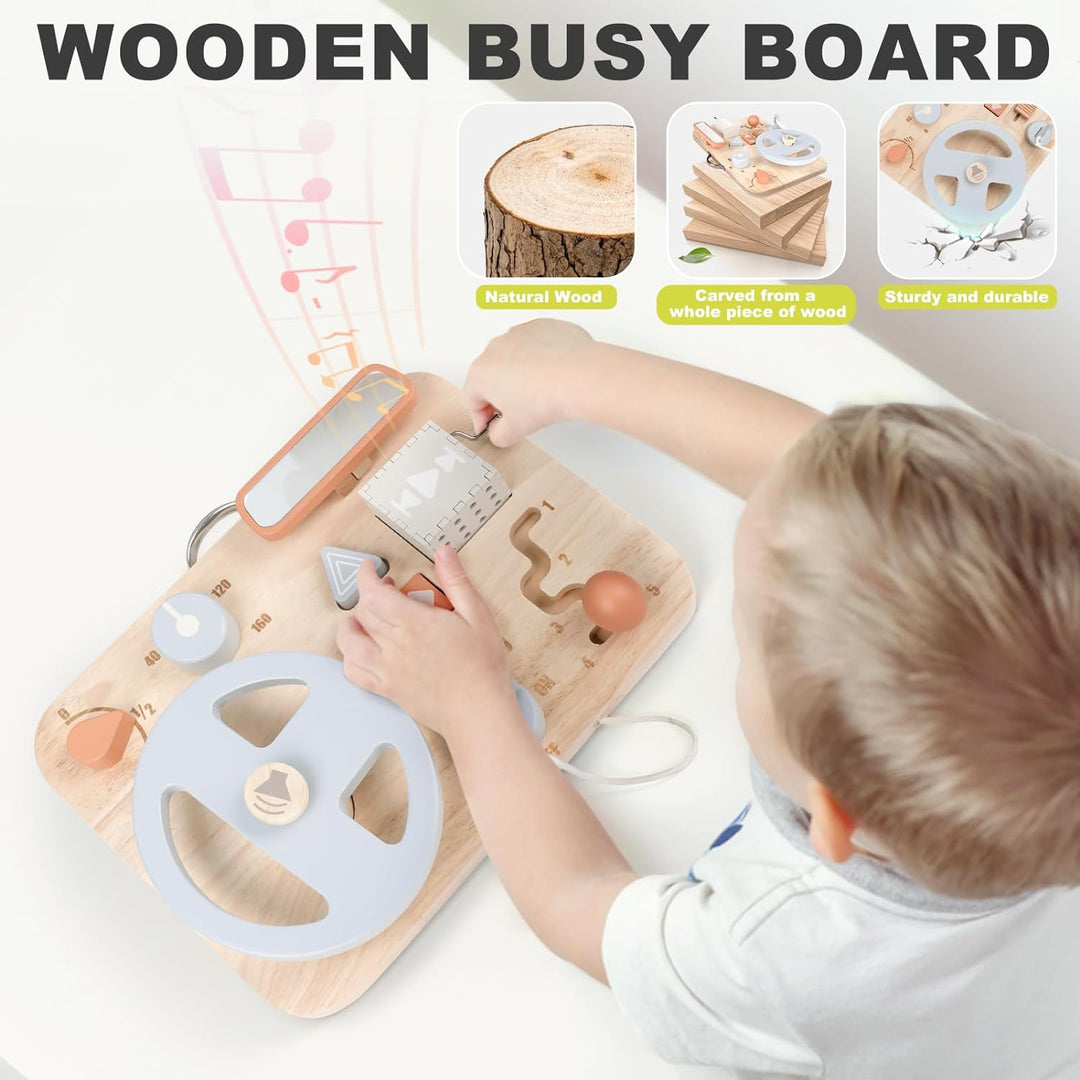 Wooden Montessori Sensory Board – Fine Motor Skills Toy for Kids