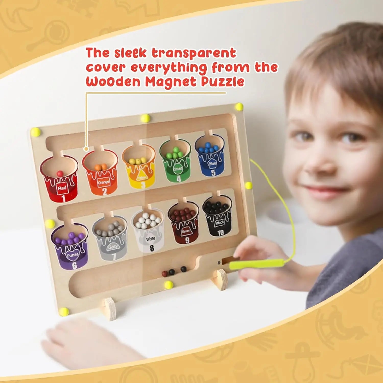 Magnetic Color & Number Maze – Montessori Toy for Toddlers – Joyreal