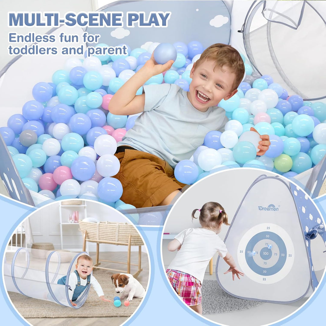 5 in 1 Kids Play Tent with Tunnel for Toddlers