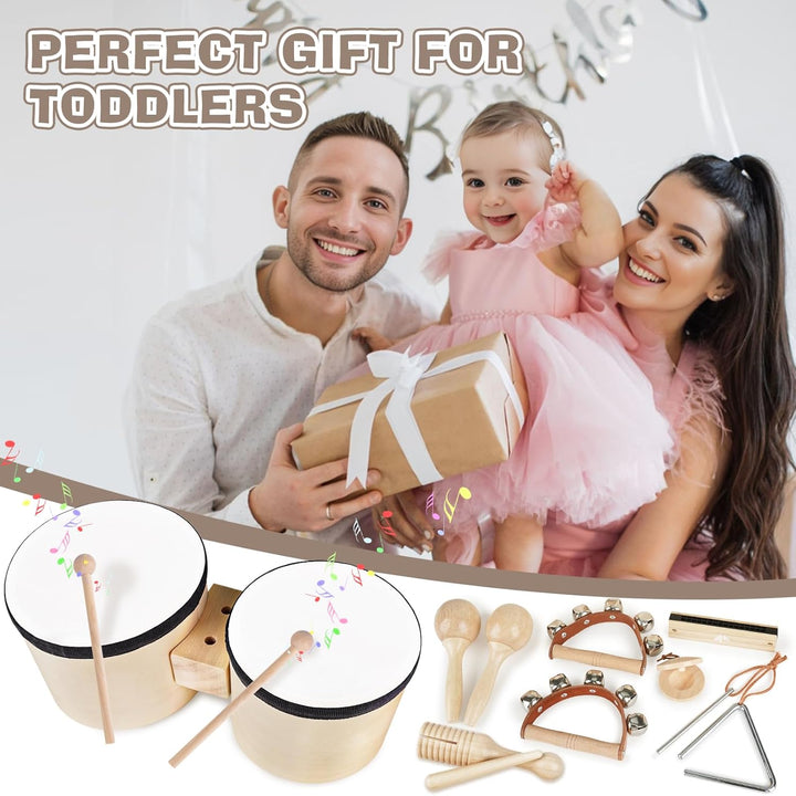 Toddlers Drum Set – 6-in-1 Montessori Musical Toys