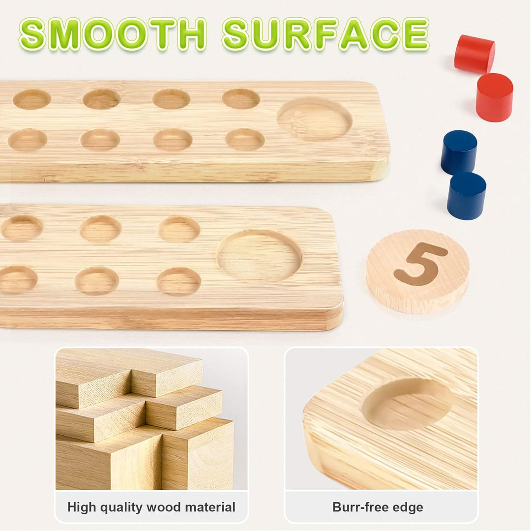 Wooden Montessori Counting Peg Board – Math Learning Toy for 3-5 Year Olds