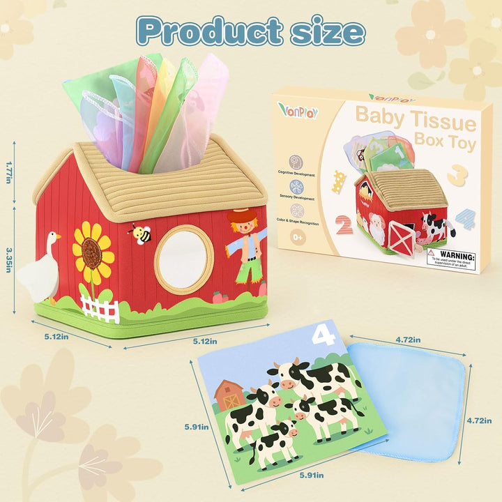 Montessori Tissue Box Toy for Babies 6-12 Months