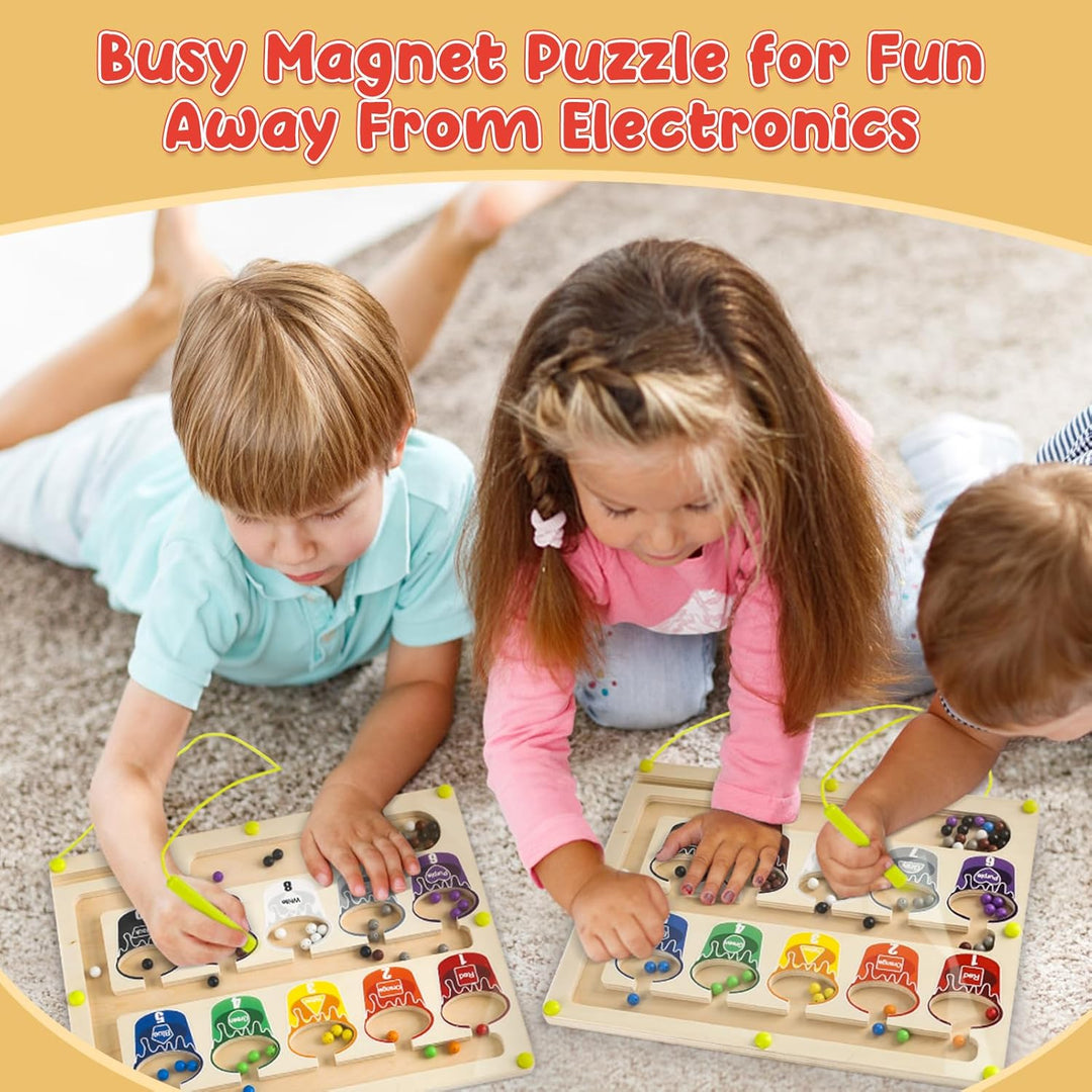 Magnetic Number and Color Maze for Toddlers