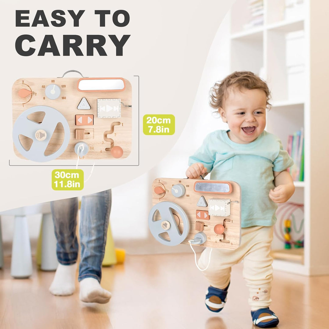 Wooden Montessori Sensory Board – Fine Motor Skills Toy for Kids