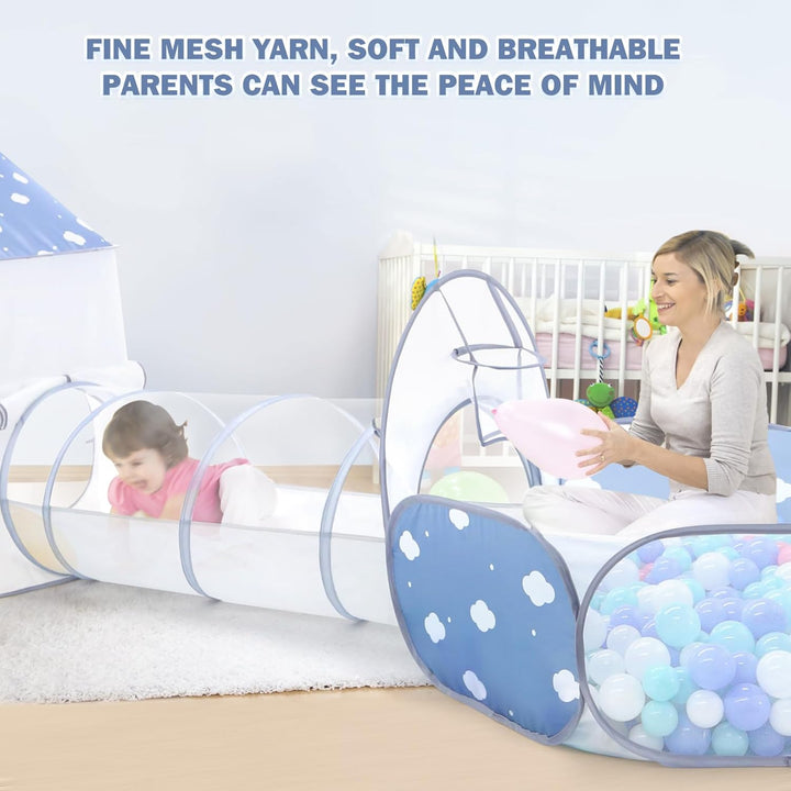 5 in 1 Kids Play Tent with Tunnel for Toddlers