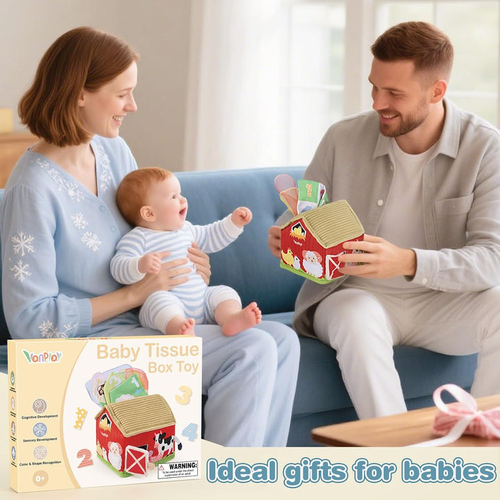 Montessori Tissue Box Toy for Babies 6-12 Months