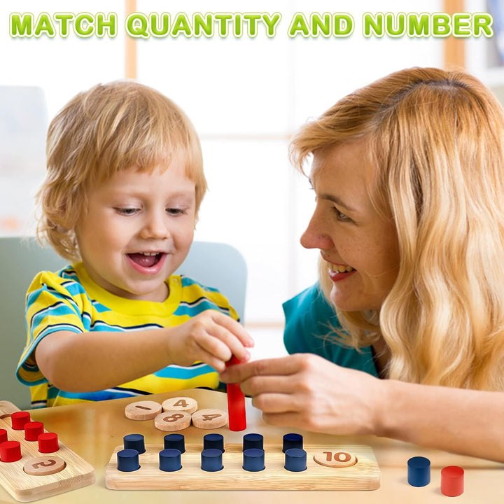 Wooden Montessori Counting Peg Board – Math Learning Toy for 3-5 Year Olds