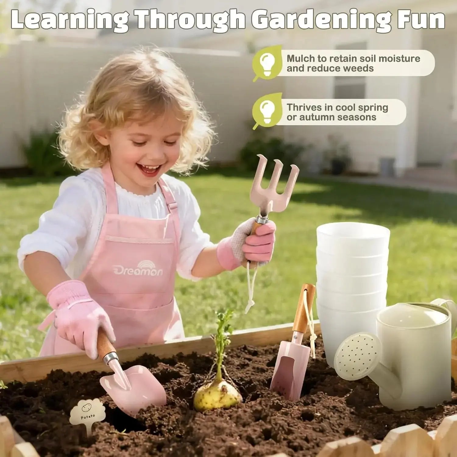 Gardening Tool Set for Kids Outdoor Play - Joyreal