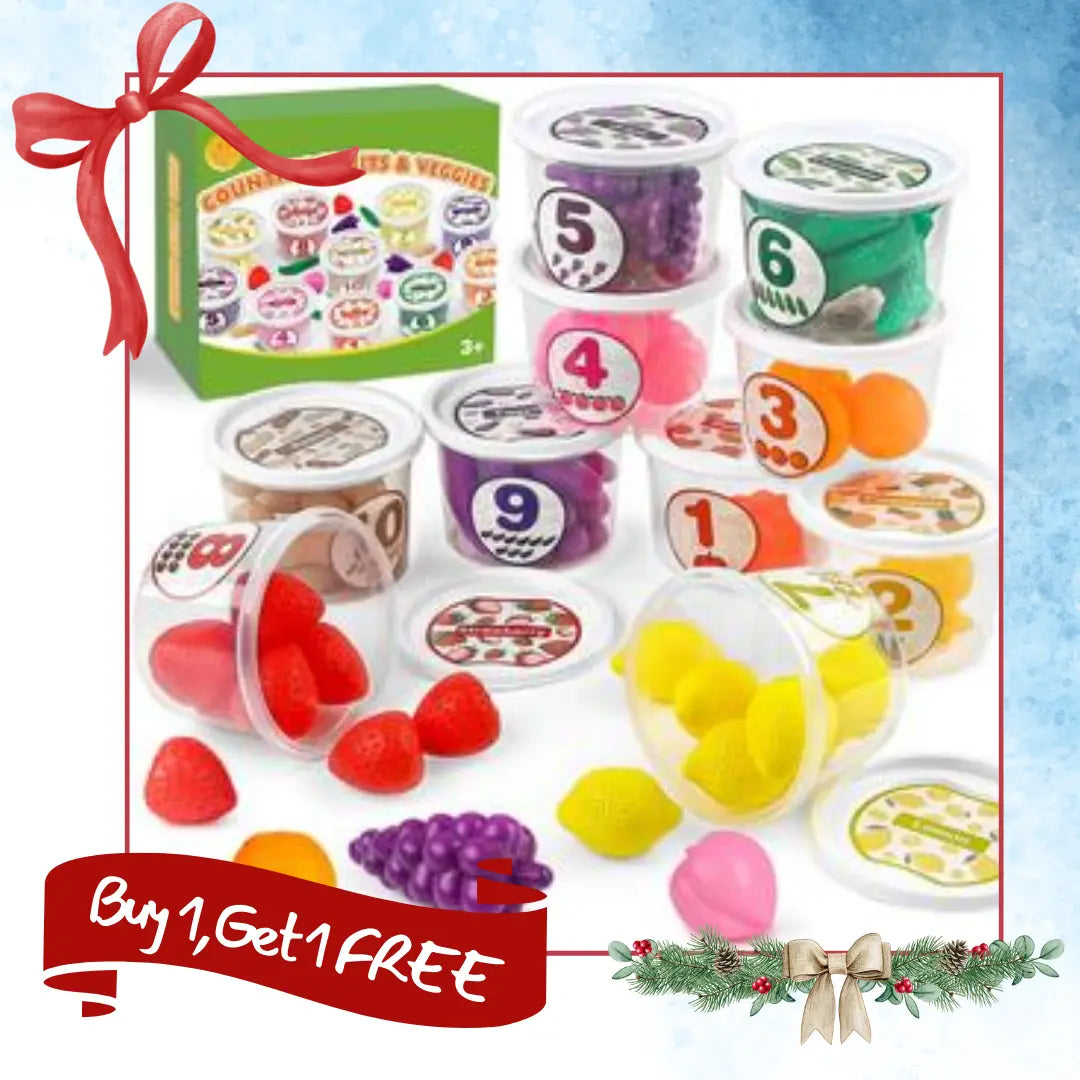 Color Sorting Toys with Play Food for Toddlers 