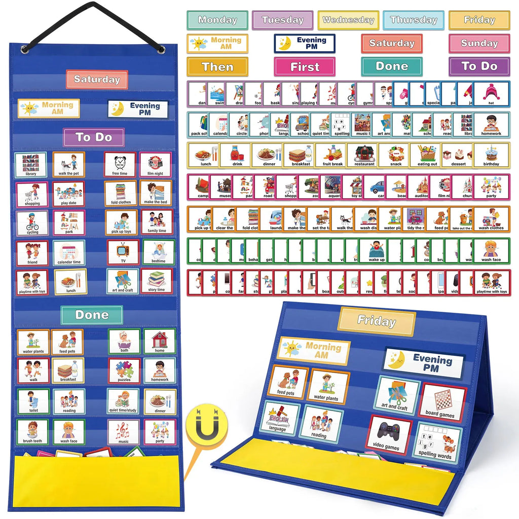 132 Visual PECS Cards Weekly Behaviour Board Autism & ADHD