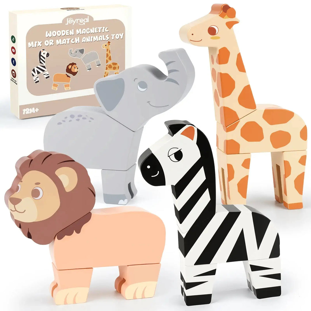 Magnetic mix and match animals toy for toddlers 