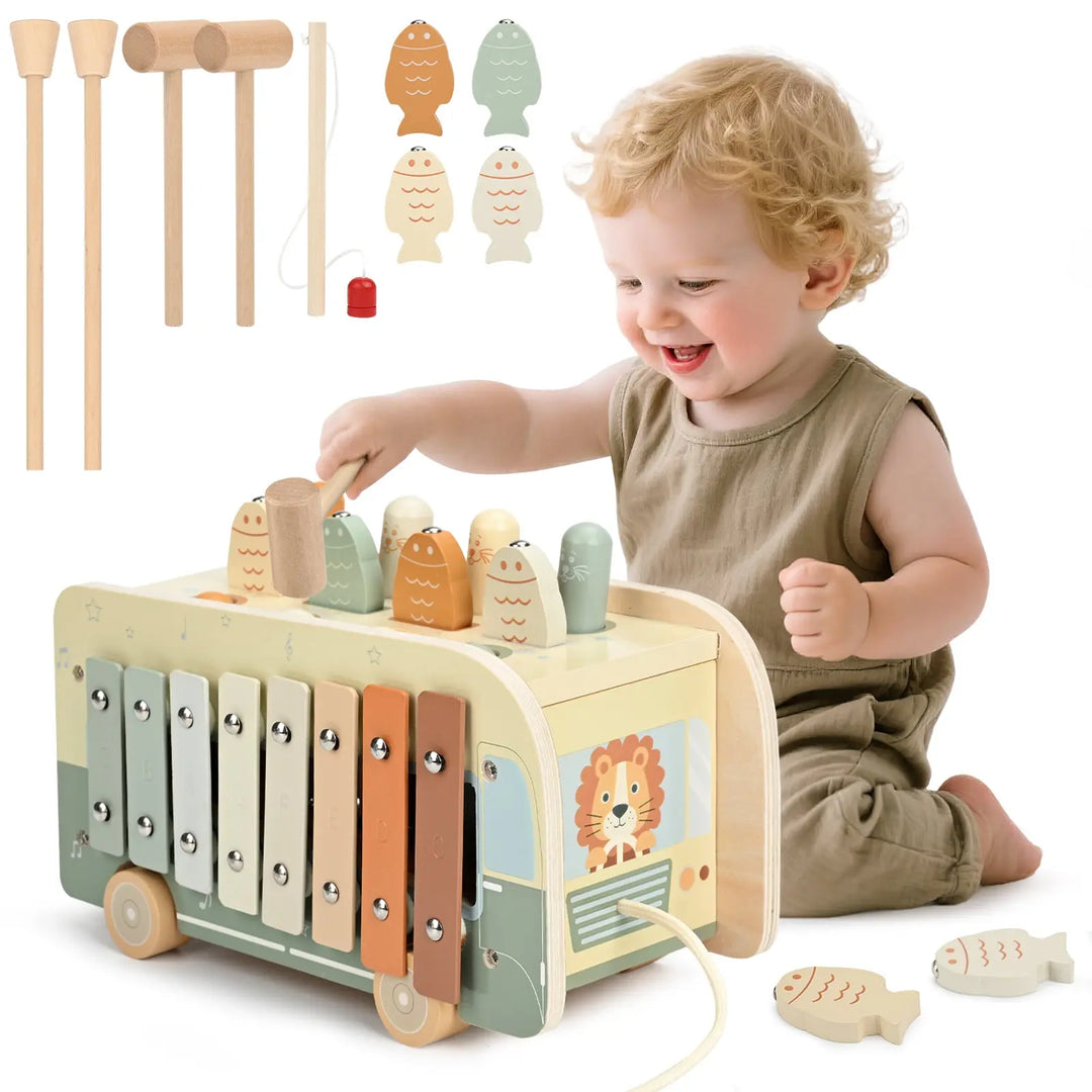 Wooden Hammering Pounding Toy for Toddlers 