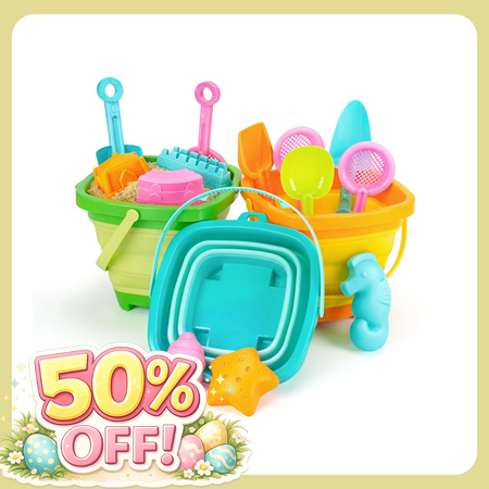 30PCS Collapsible Beach Toys Set for Kids Ages 3–10 