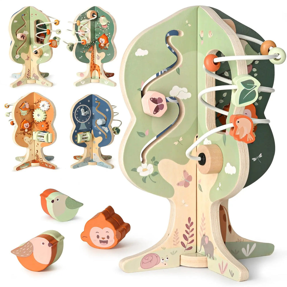 8-in-1 Wooden Activity Cube for 1-3 Year Olds 