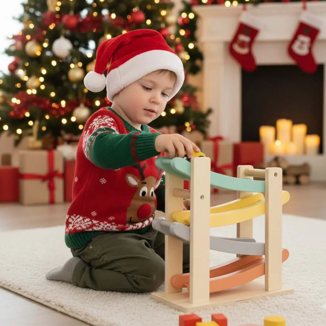 Wooden Car Ramp for Sensory Play 