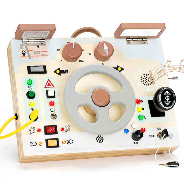 Joyreal Busy Board - Steering Wheel with Lights & Sounds for Toddlers 1-3