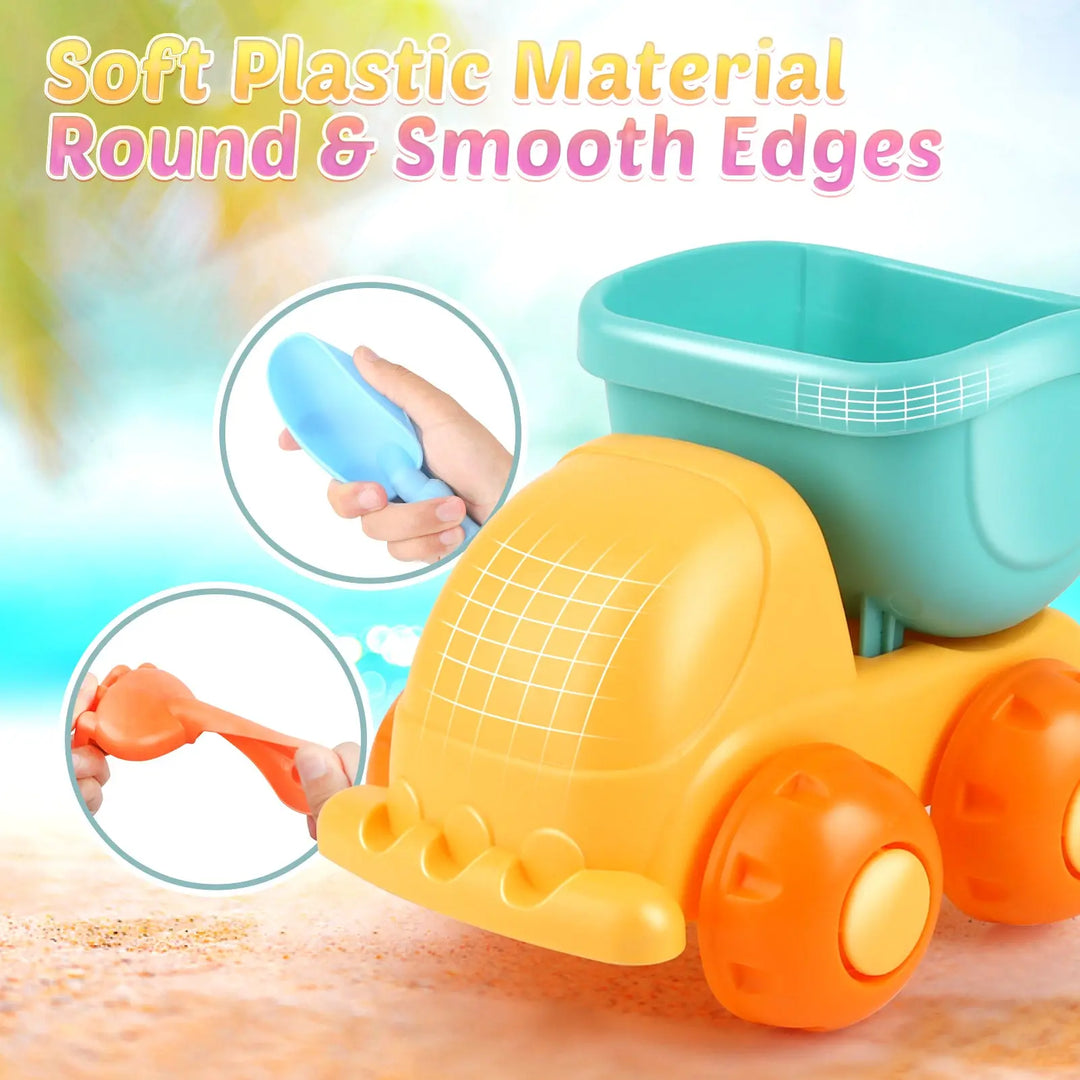 Beginner Sand Toys Set with Soft Tools and Fun Molds 