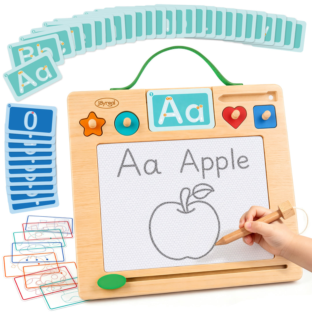 Wooden Letter Tracing Board – Magnetic Alphabet &amp; Numbers